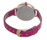Betsey Johnson Ladies Rainbow Heart Dial Pink Leather Band Watch 259117PNK