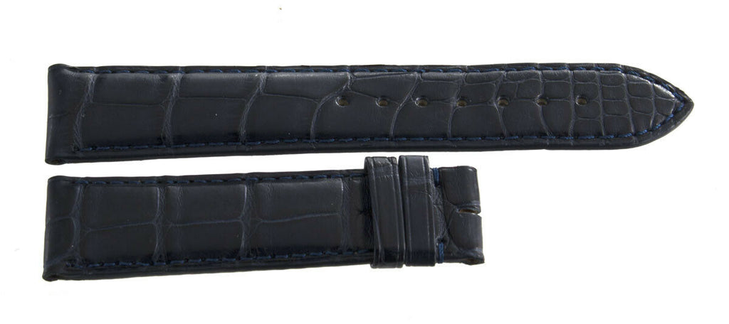 Genuine Longines 20mm x 18mm Dark Blue Leather Watch Band Strap