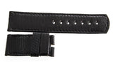 LOCMAN Men's 24mm Black Lizard Leather Watch Band