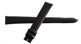 Longines 12mm x 10mm Black  Leather Watch Band