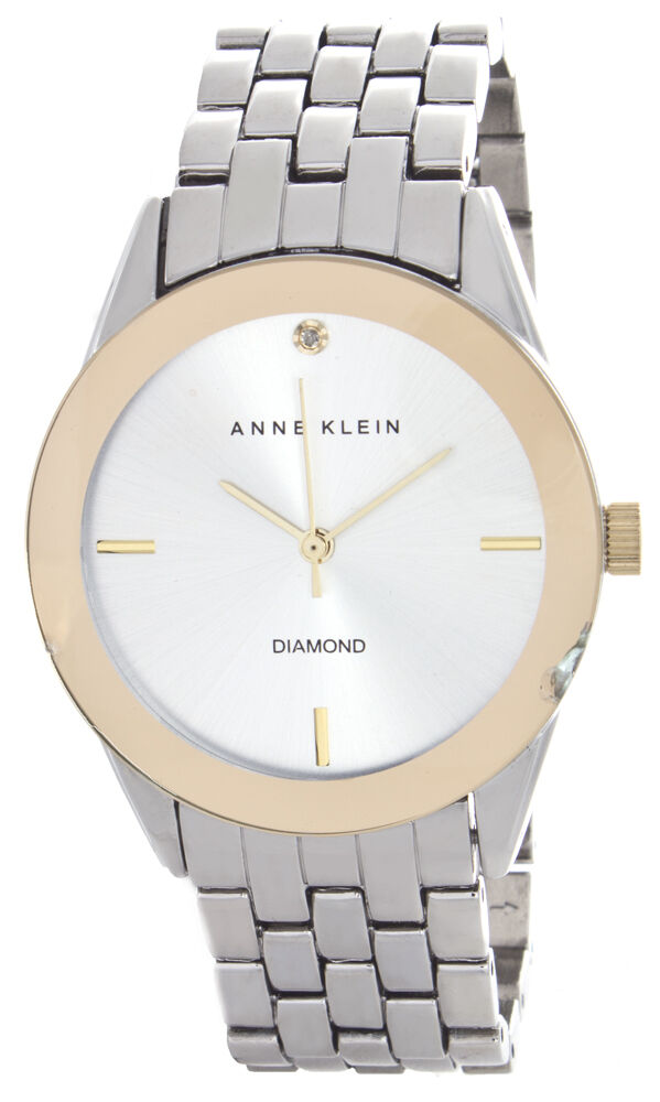 Anne Klein Women's Silver Tone Diamond Watch AK/1227