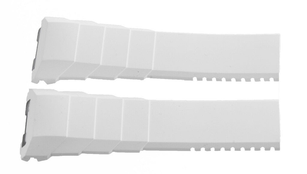 Gerald Genta Men's 28mm x 20mm White Rubber Replacement Band Strap