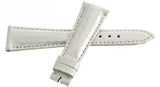 Zenith 20mm x 14mm White Lizard Leather Watch Band Strap 20-500