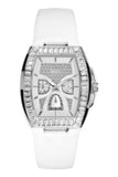 Guess Ladies Trend Silver Dial White Leather Strap Multi-function Watch W18532L2