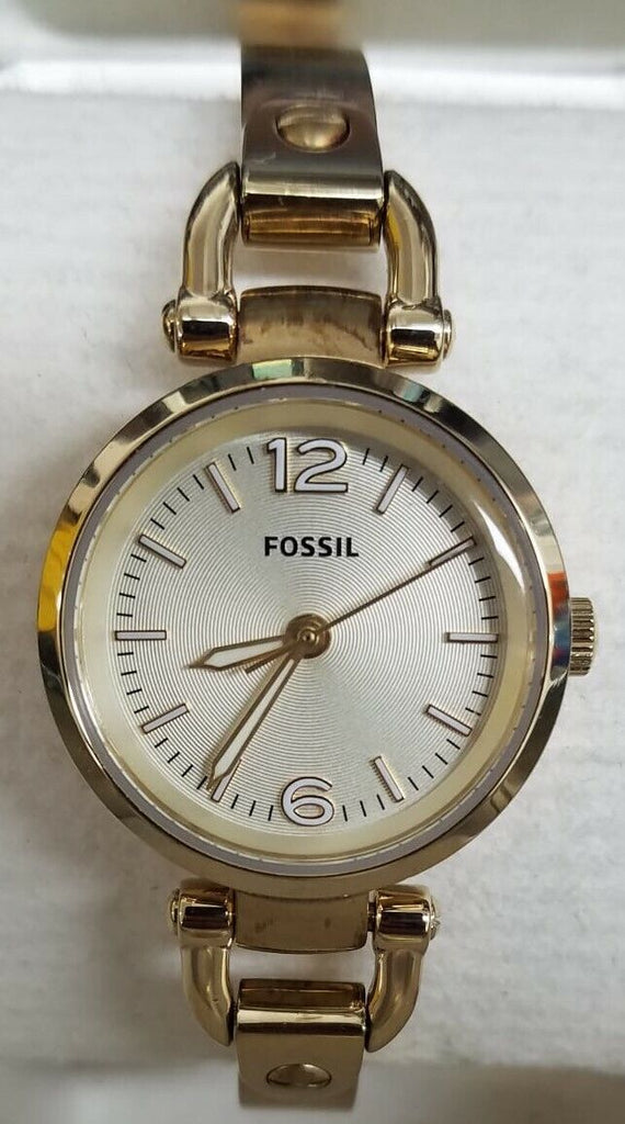 Fossil ES3270 Georgia Champagne Dial Gold Tone Stainless Steel Women's Watch