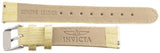 Invicta Womens 16mm Beige Leather Watch Band Strap Silver Pin Buckle