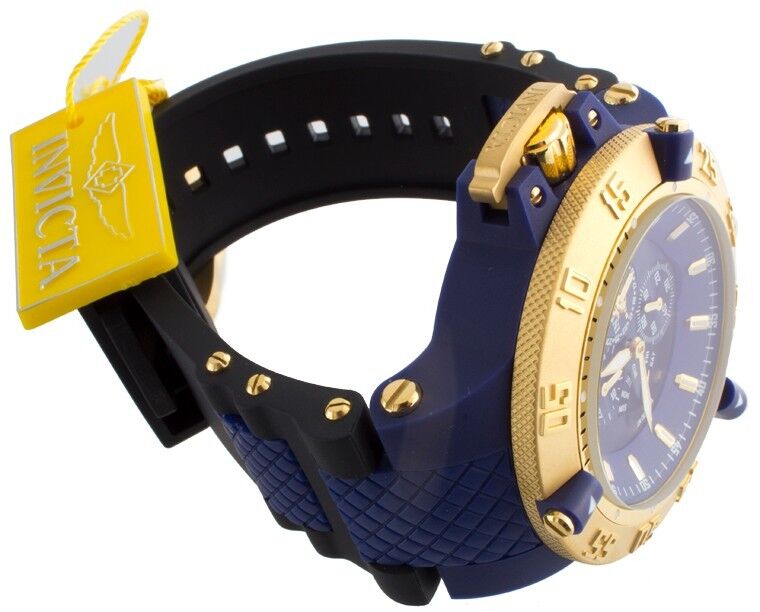 Invicta Subaqua Chronograph Blue Dial Black Polyurethane Men's Watch 17122