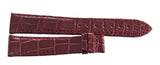 Genuine Longines 17mm x 14mm Burgundy Glossy Leather Watch Band L682145127 ZDA4