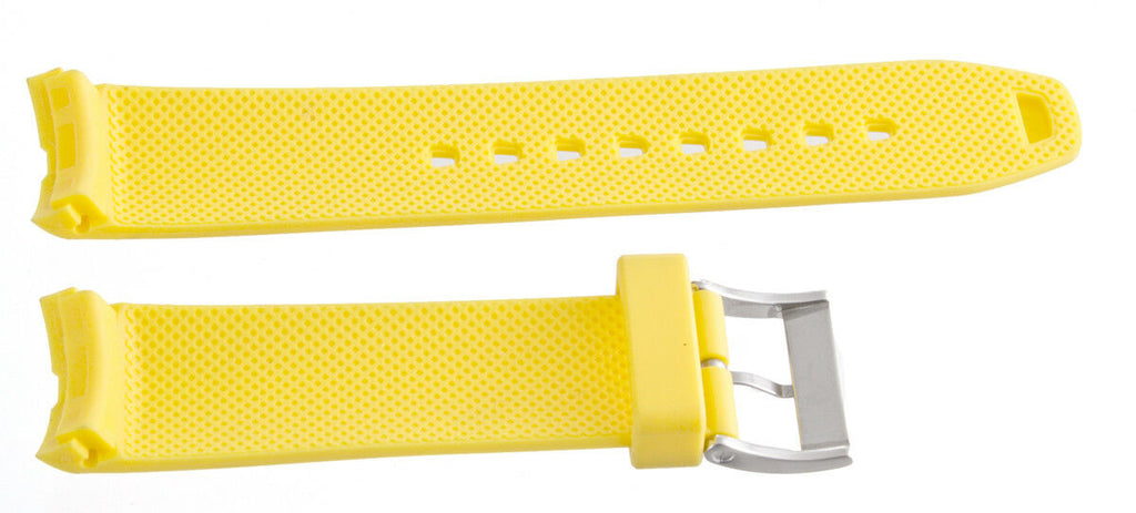 Nautica Men's 24mm Yellow Rubber Watch Strap
