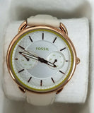 Fossil ES3954 Tailor Silver Dial Cream Leather Strap Multifunction Women's Watch