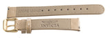 Invicta Womens 16mm x 14mm Beige Patent Leather Rose Gold Buckle Watch Band