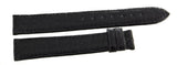 Genuine Longines 18mm x 16mm Black Glossy Leather Watch Band