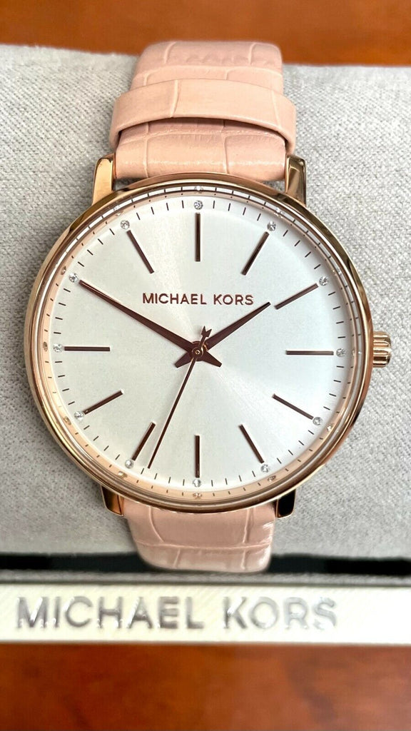 Michael Kors Women's MK2775 Pyper Crystal Pink Leather Watch