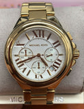 Michael Kors Women's Camille Gold-tone White Dial Chronograph Watch MK5635