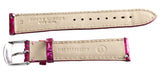 Michele Womens 18mm Hot Pink Leather Watch Band