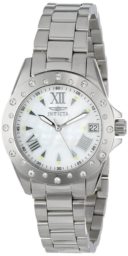 Invicta 12854 Angel Mother of Pearl Dial Stainless Steel Women's Watch