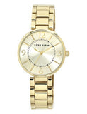 Anne Klein Women's Gold Tone Dial Gold Tone Bracelet Watch AK/2274CHGB