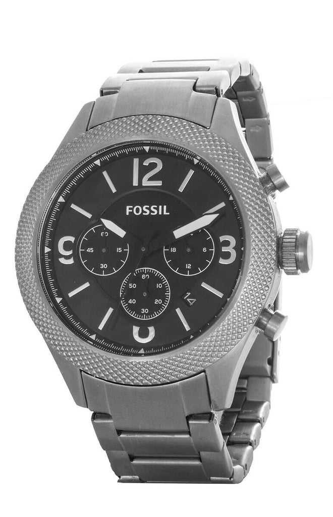 Fossil BQ2107IE Black Dial Stainless Steel Chronograph Men's Watch