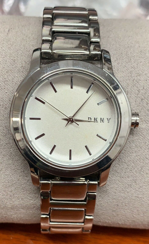 DKNY Women's Tompkins Silver Ion-Plated Bracelet Watch NY2209