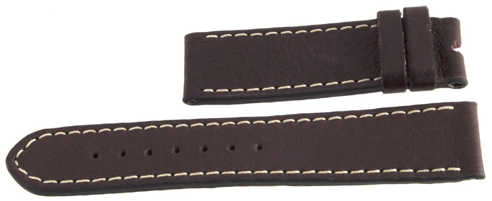 Elysee 22mm Brown Genuine Leather Watch Band Strap