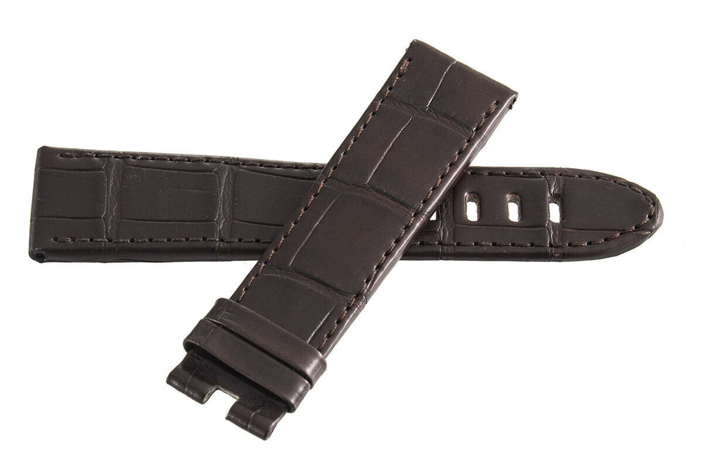 Montblanc Men's 22mm x 20mm Dark Brown Leather Watch Band Strap FSK