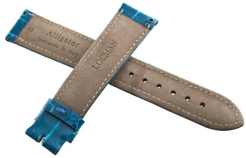 LOCMAN WOMENS 18MM TURQUOISE LEATHER WATCH BAND STRAP