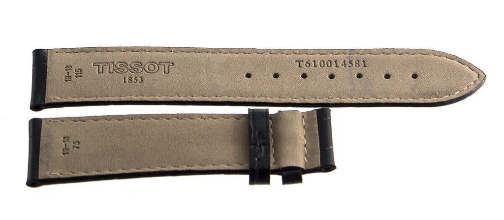 Tissot 19mm x 18mm Black Leather Band Strap