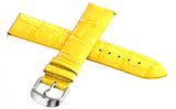 Davena Yellow Patent Genuine Leather 20mm x 18mm Watch Band With Silver Buckle