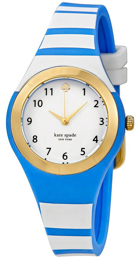 Kate Spade KSW1088 Rumsey White Dial Striped Silicone Strap Women's Watch