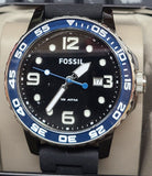 Fossil CE5004 Black Dial Black Silicone Strap Men's Watch