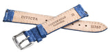 Invicta Womens Blue 16mm Genuine Lizard Leather Watch Band Strap Silver Buckle