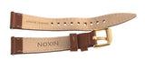 Authentic Nixon 17mm x 14mm Brown Leather Watch Band With Gold Buckle