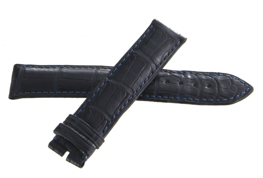 Chronoswiss 18mm x 18mm Dark Blue Leather Men's Watch Band