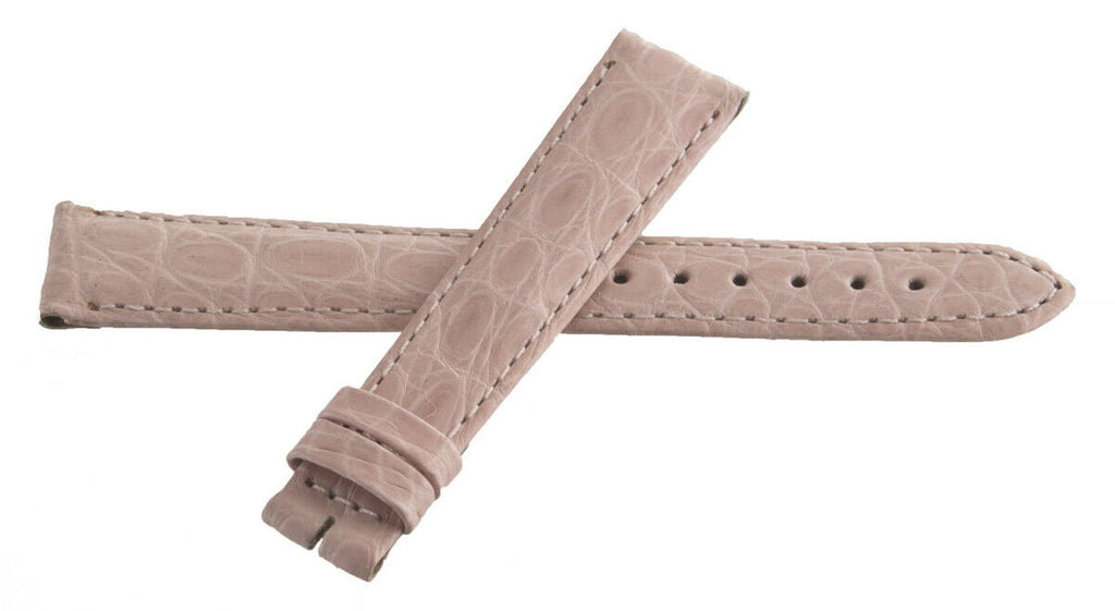 Longines 15mm x 12mm Pink Leather Watch Band Strap