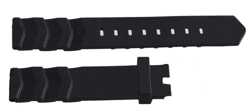 18mm TAG Heuer Men's Black Rubber Watch Band Strap