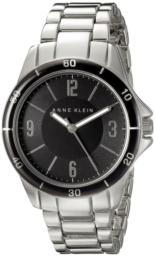 Anne Klein Black Dial Metal Bracelet Women's Watch AK/2059BKSV