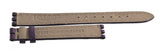 Longines 11mm x 10mm Purple Leather Watch Band