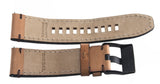 Diesel 26mm x 24mm Beige Leather Watch Band With Black Buckle