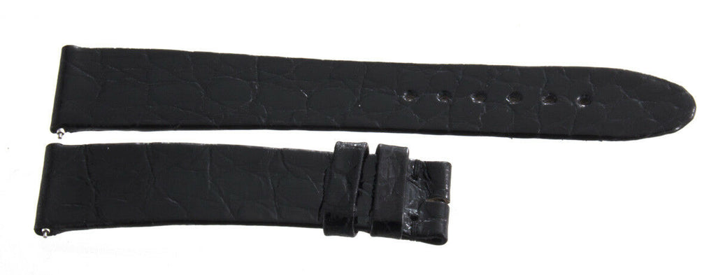 Montblanc Men's 17mm x 15mm Black Leather Watch Band Strap FVK