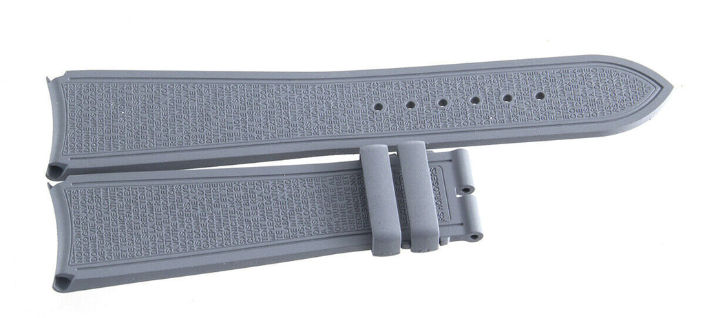 Greubel Forsey 22mm x 18mm Grey Rubber Watch Band Strap