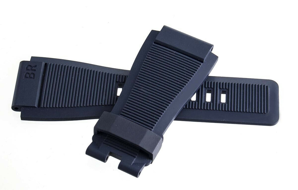 Bell & Ross Aviation 24mm x 24mm Navy Blue Rubber Replacement Strap