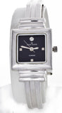 Anne Klein Women's Stainless Steel Bracelet Black Dial Quartz Watch 10/4977