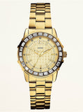Guess Women's U0018L2 Dazzling Sport Petite Gold-Tone Stainless Steel Watch